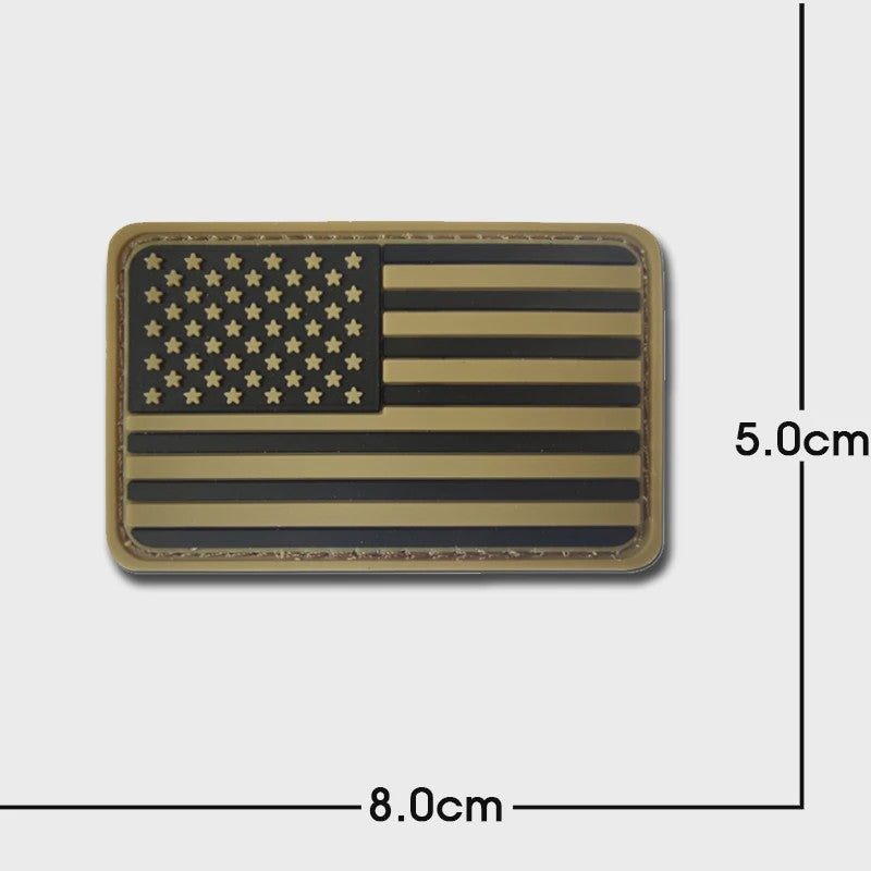 3D PVC Vlag Patches - Rubberen Militaire Emblemen met Klittenband