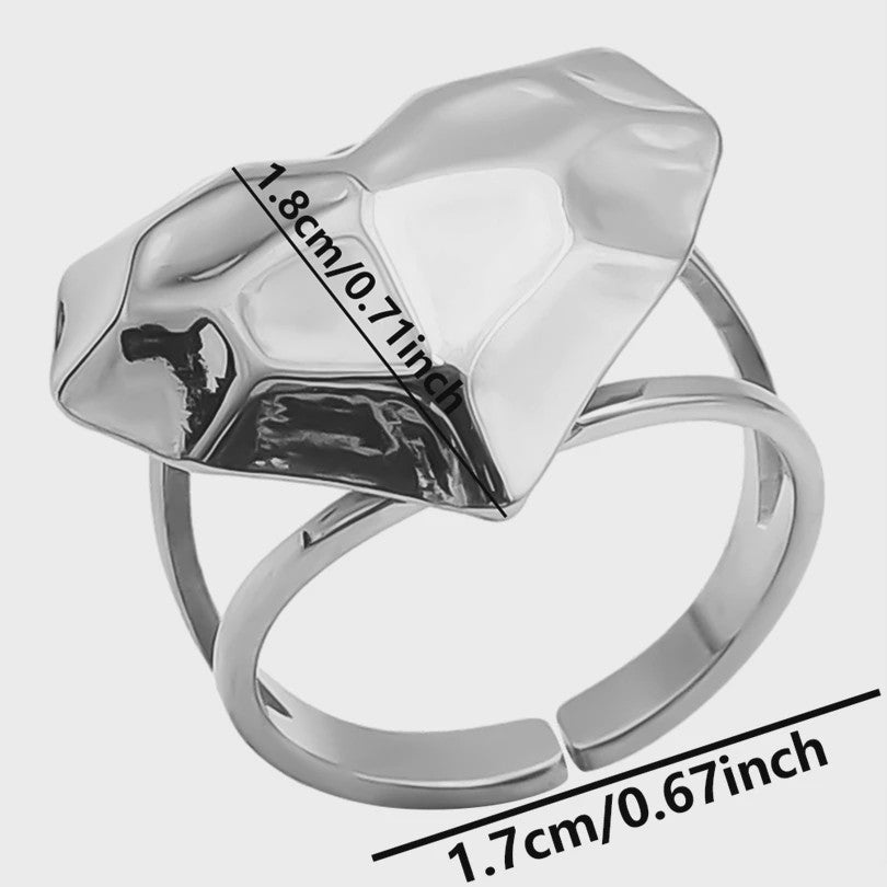 Unieke Dames Ringen van RVS - Vintage Stijl, Waterdicht & Textuur