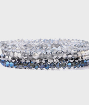 Set van 4 Kristallen Kralen Armbanden - Kleurrijk & Elegant