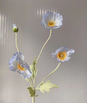 Zijden Papavers Kunstbloemen - Lange Stelen voor Decoratie