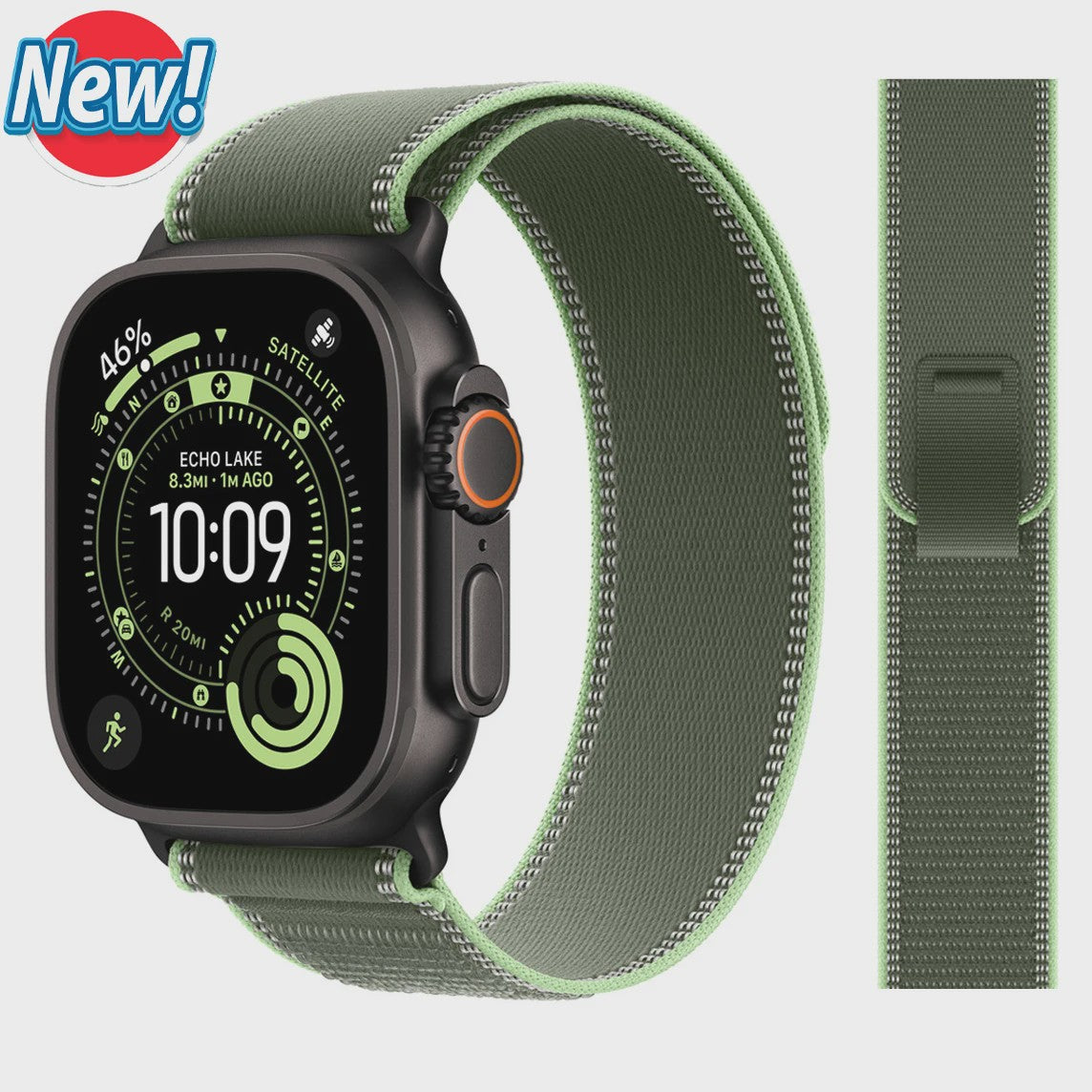 Trail Loop Band voor Apple Watch Ultra, Series 1-11, SE - 40mm t/m 49mm