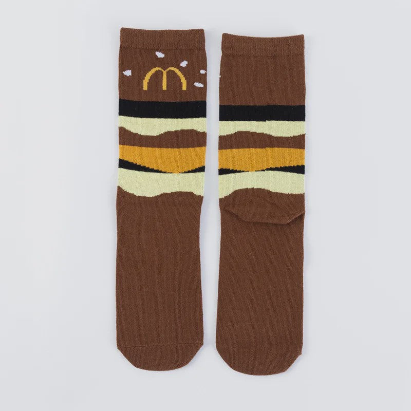 Grappige Heren Sokken met Food Prints: Avocado, Friet, Burger, Bier & Meer | Harajuku Stijl
