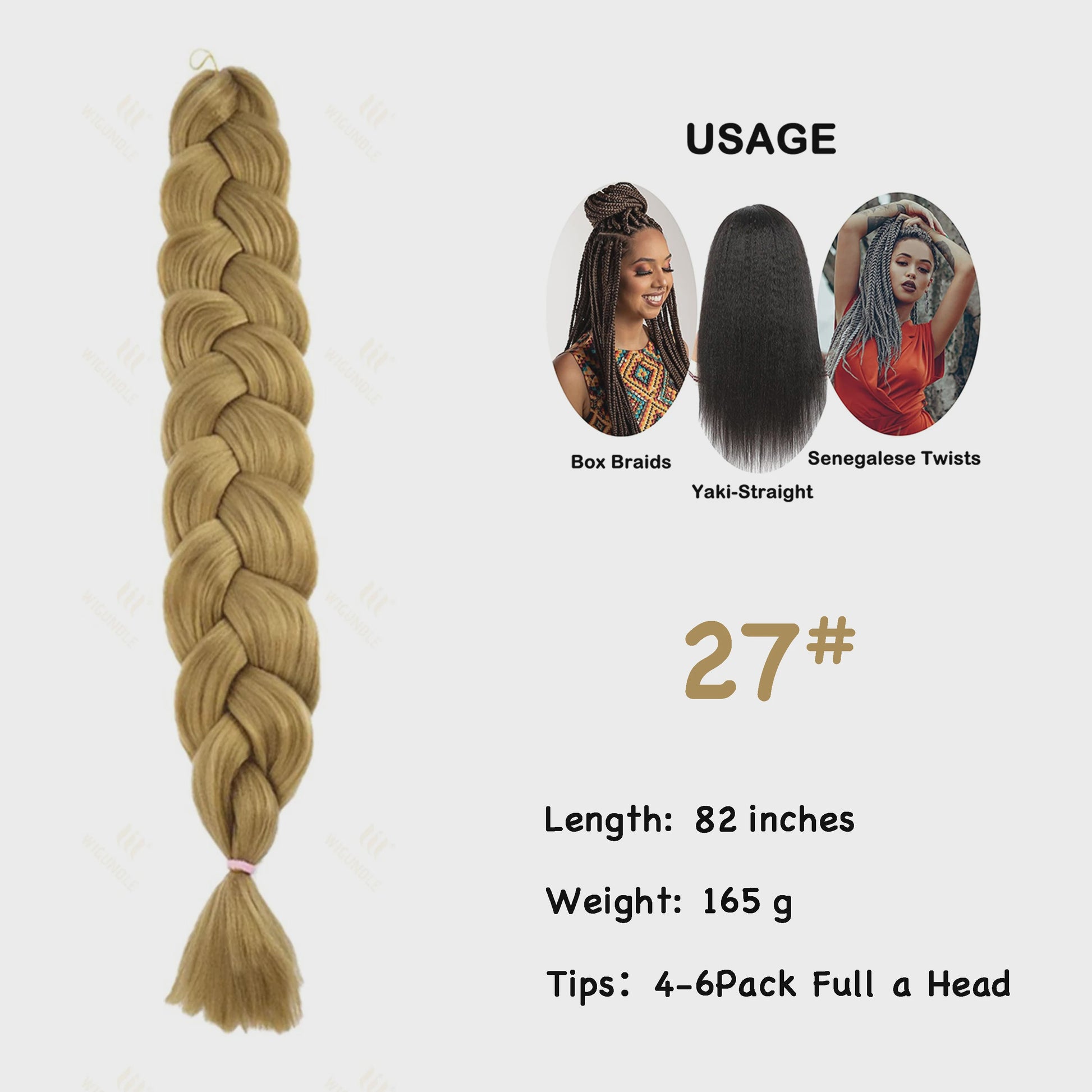 Jumbo Braiding Hair Extensions - 82 inch Synthetisch Vlecht Haar voor Box Braids & Twist