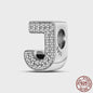 925 Sterling Zilver Letter Bedels A-Z met Zirkonia - Personaliseer je Armband