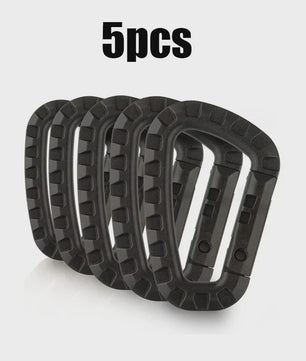 Tactische D-vormige Plastic Karabijnhaak - Set van 5, 10, 15 of 20 stuks - Outdoor & Camping Gear
