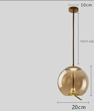 Moderne Glazen LED Hanglamp - Stijlvolle Verlichting voor Woonkamer, Keuken & Bar