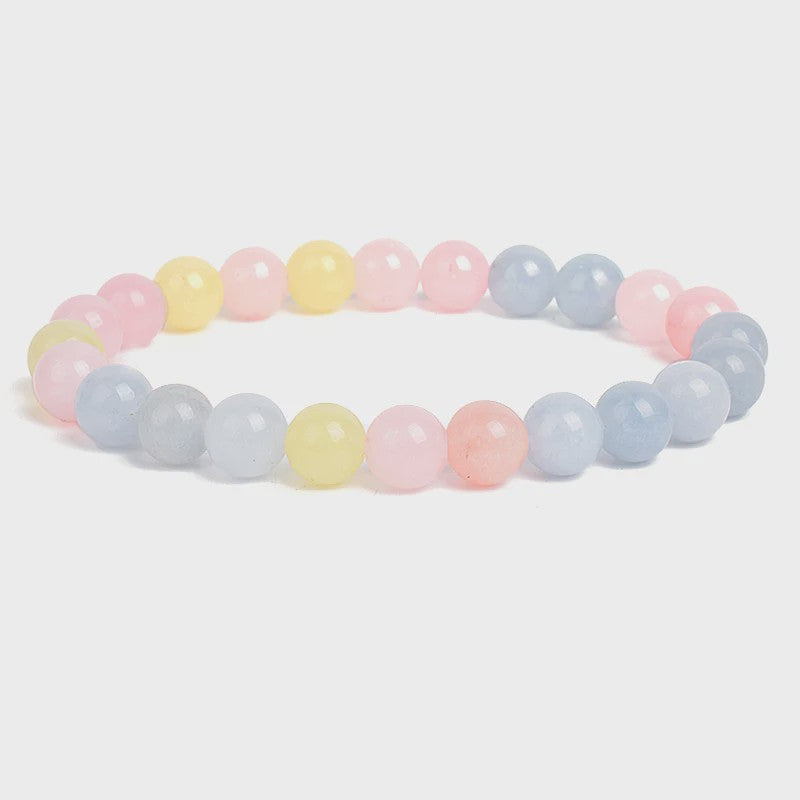 Natuurstenen Kralen Armband - Amethist, Aquamarijn, Jade & meer