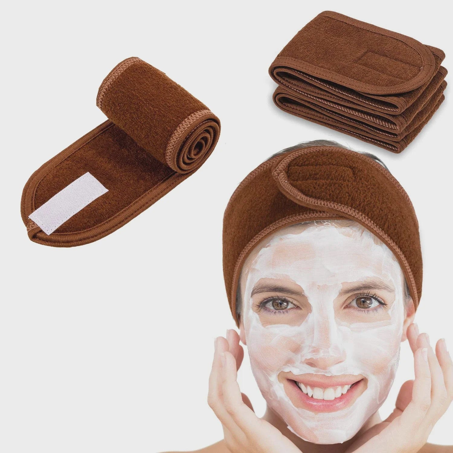 Verstelbare Make-up Haarband (5 Stuks) - Zachte Handdoekstof voor Gezichtsreiniging, Yoga & Spa