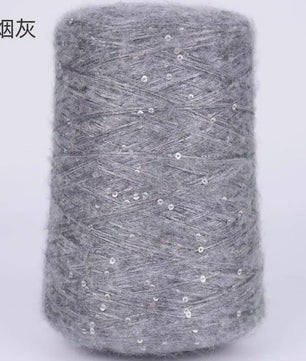 Zacht Pluche Mohair Garen met Pailletten - Kleurrijk Brei-, Haak- en Naaigaren (520g)