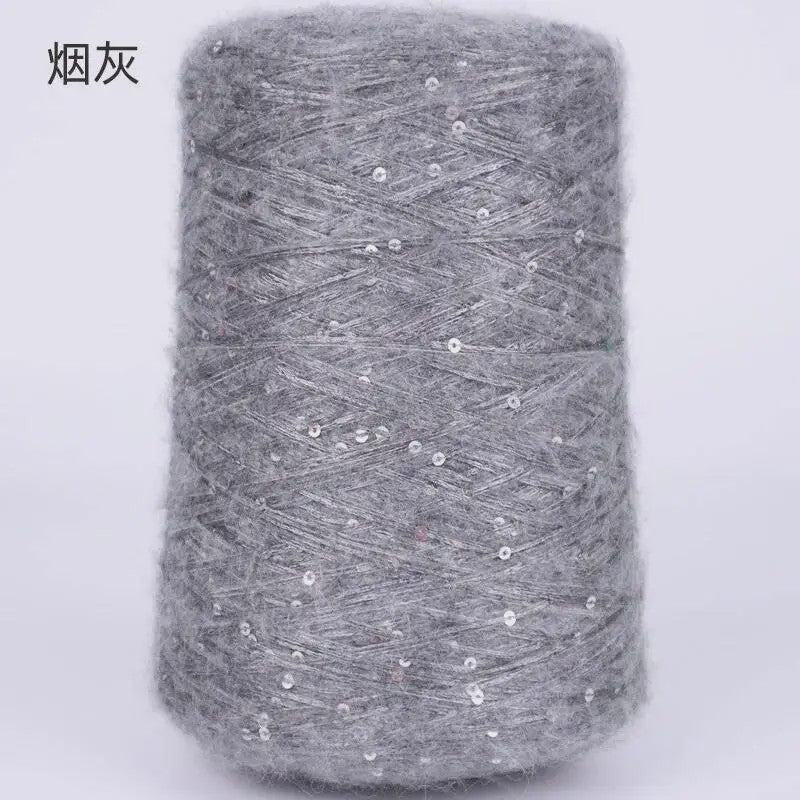 Zacht Pluche Mohair Garen met Pailletten - Kleurrijk Brei-, Haak- en Naaigaren (520g)