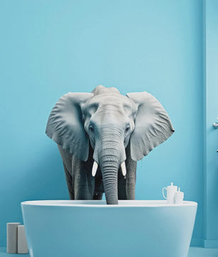 Grappige Dieren Poster Set - Kangoeroe, Nijlpaard, Olifant in Bad - Canvas Muurdecoratie