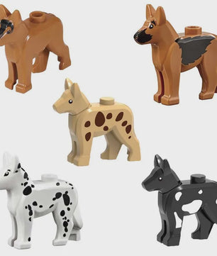Bouwstenen Dierenpark Scene - Katten, Honden, Vogels, Varkens & Meer - DIY Speelgoed Bakstenen