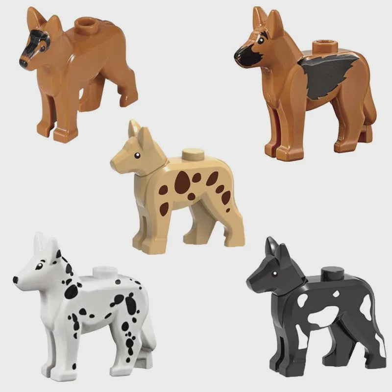 Bouwstenen Dierenpark Scene - Katten, Honden, Vogels, Varkens & Meer - DIY Speelgoed Bakstenen