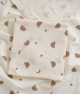 Zachte Muslin Swaddle Deken voor Baby's - Katoen, 80x80cm, met schattige prints