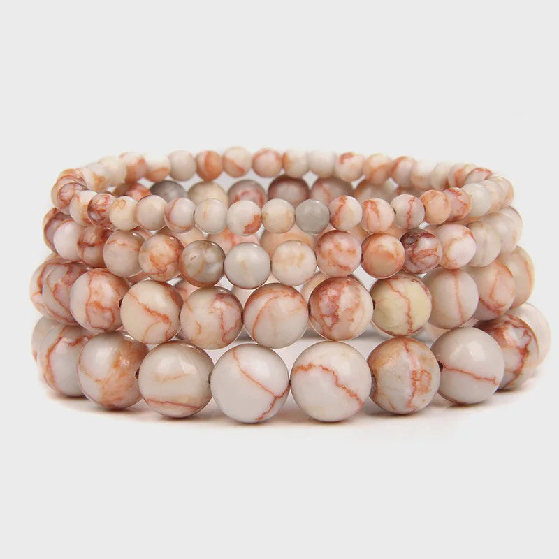 Handgemaakte Natuursteen Armbanden - Onyx & Agate Kralen - Yoga & Reiki Energie - Unisex 19cm