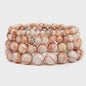 Handgemaakte Natuursteen Armbanden - Onyx & Agate Kralen - Yoga & Reiki Energie - Unisex 19cm