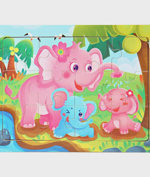 Houten 3D Montessori Puzzel - 30 Delen met Vrolijke Dieren - Educatief Speelgoed voor Kinderen
