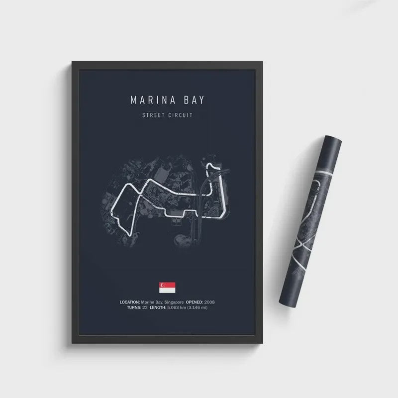F1 Circuit Poster: Monaco Imola Track Art - Stijlvolle Motorsport Wall Art