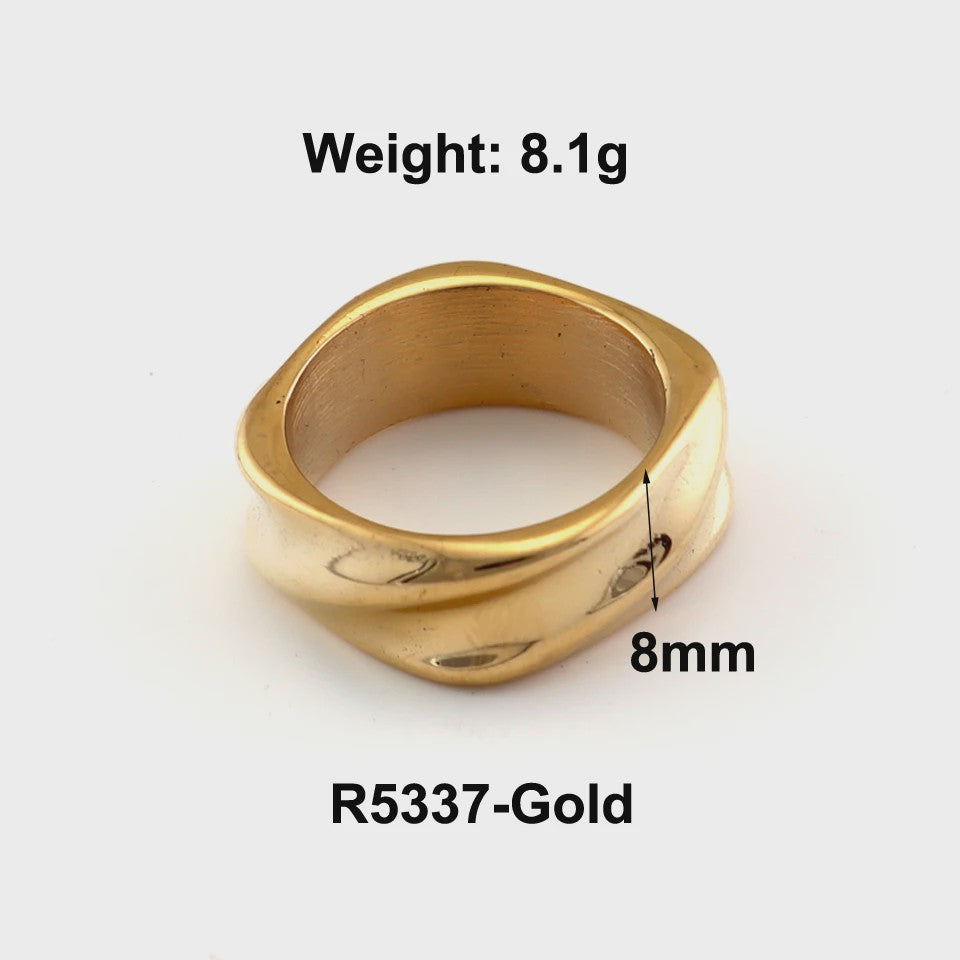 Nieuw Design Geometrische Kralen Ring - Roestvrij Staal Dames Sieraden