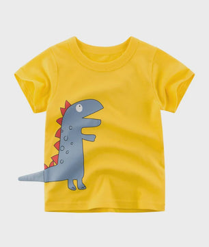 Zomer T-shirts Jongens 2-8 Jaar - Katoen, Korte Mouw met Leuke Prints