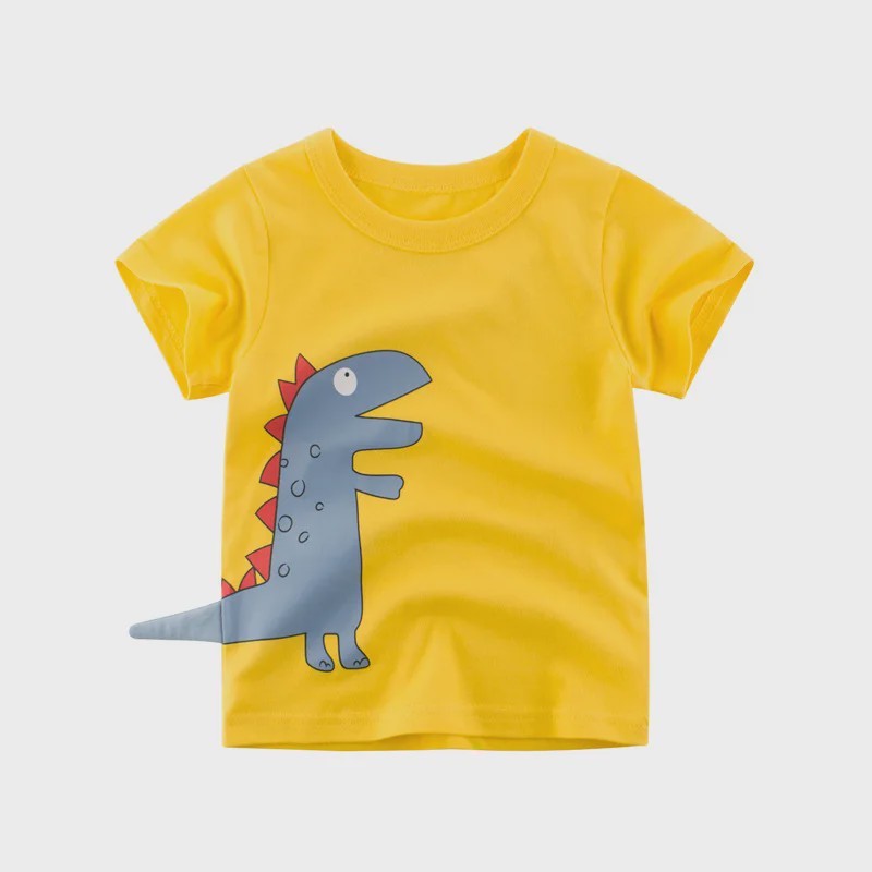 Zomer T-shirts Jongens 2-8 Jaar - Katoen, Korte Mouw met Leuke Prints
