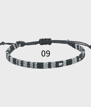 Handgemaakte Boho Anklet Armband - Geweven Stof, Verstelbaar, Beach & Ethnic Stijl