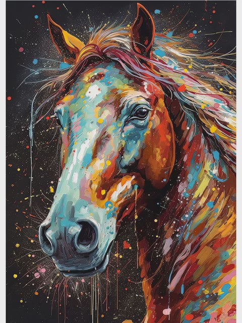 Abstracte Dieren Canvas Poster: Leeuw, Tijger, Aap, Uil - Muurdecoratie Woonkamer
