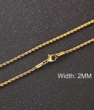 Klassieke Cuban Chain Ketting Heren Dames - Roestvrij Staal (3-11mm)