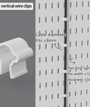Modulaire Bureau Pegboard Organizer - Wandmontage, Staand & Clip-on