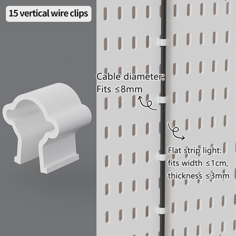 Modulaire Bureau Pegboard Organizer - Wandmontage, Staand & Clip-on