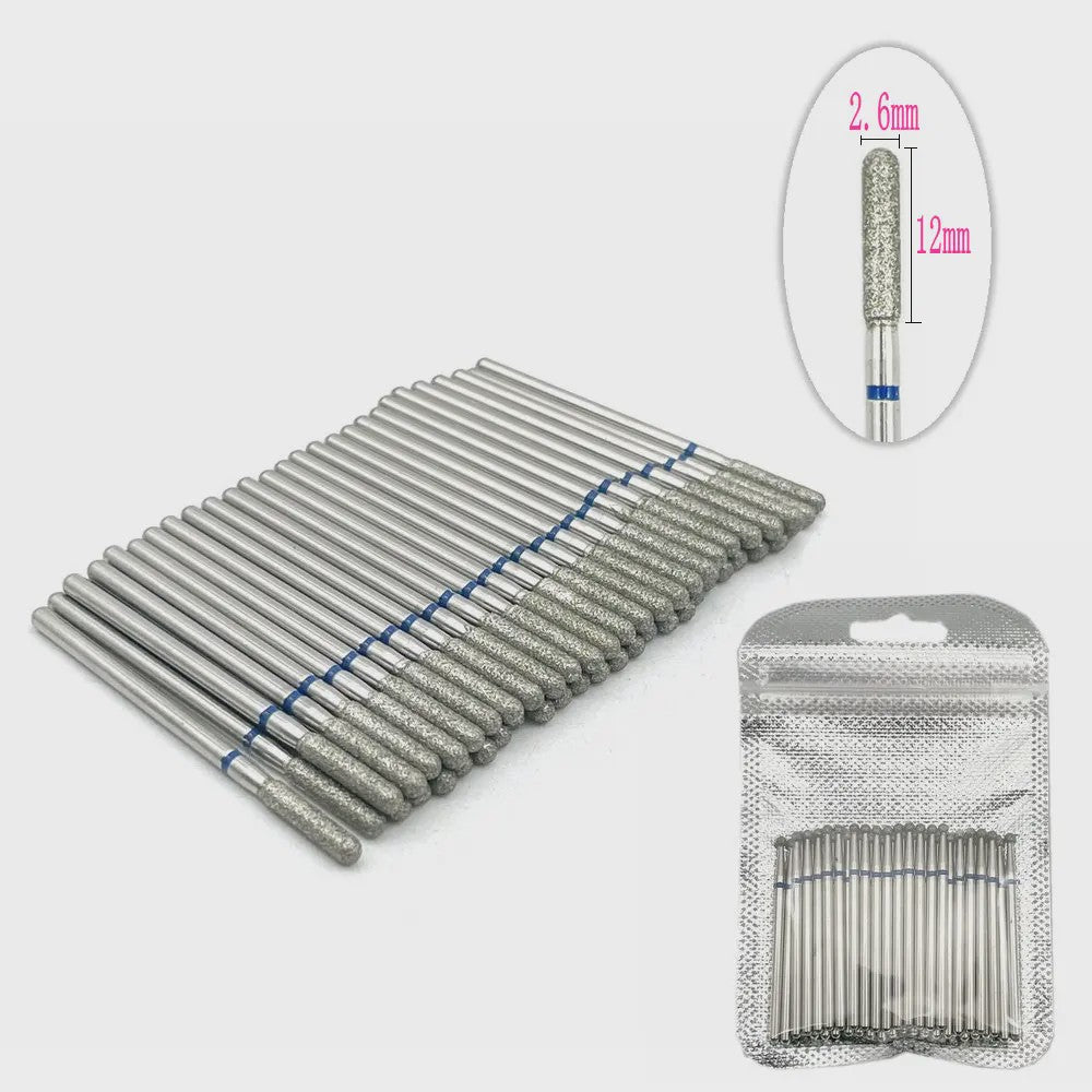 50 Stuks Diamant Freesjes Set - 2.35mm Schacht voor Nagel- en Tandheelkundig Gebruik