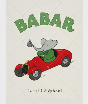 Babar Poster Canvas - Sprookjes Kunst voor Kinderkamer & Babykamer Decoratie