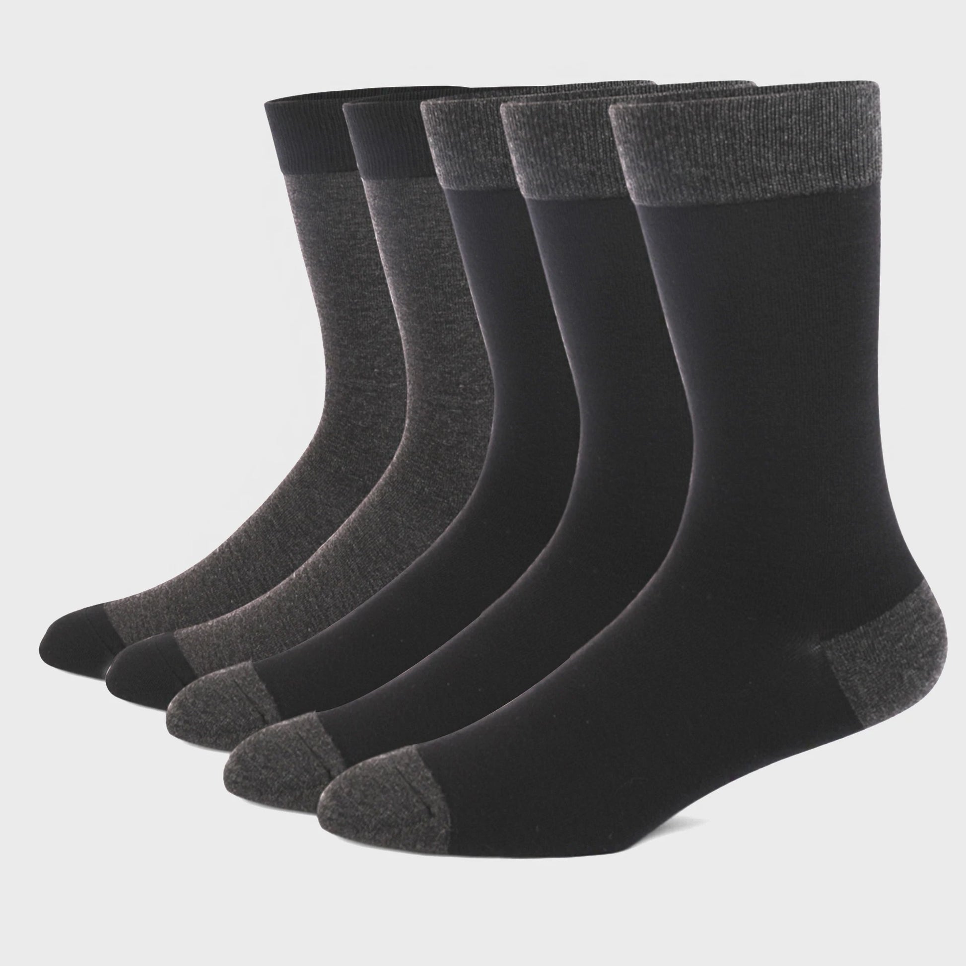 5 Paar Heren Sokken Plus Size - Comfortabel Katoen, Ademend & Stijlvol Argyle/Streep