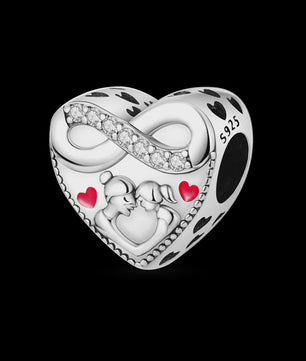925 Sterling Zilveren Bedel 'Mom Love' - Perfect Cadeau voor Moederdag en Verjaardag