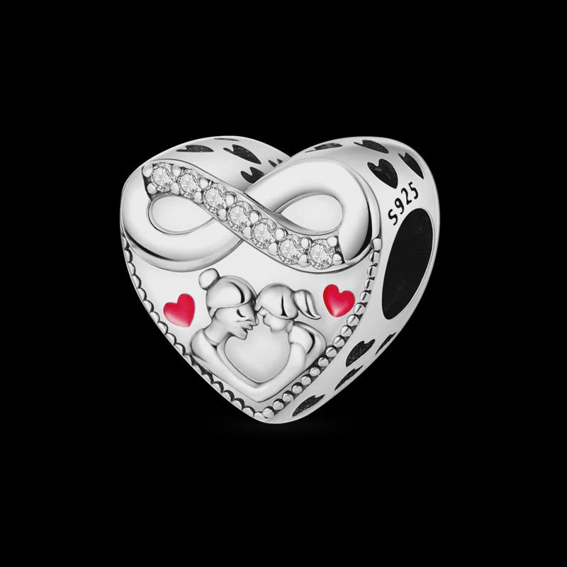 925 Sterling Zilveren Bedel 'Mom Love' - Perfect Cadeau voor Moederdag en Verjaardag
