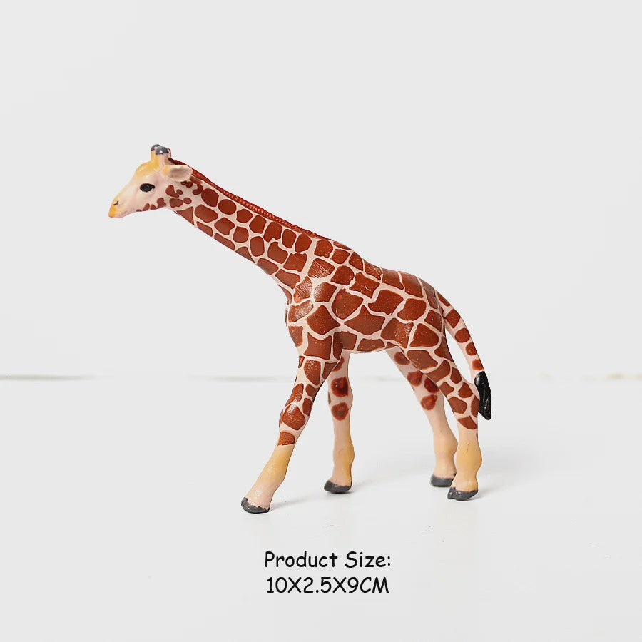 Realistische Wilde Dieren Figuren Set: Okapi, Giraf, Gnu & Zebra - Educatief Speelgoed voor Kinderen