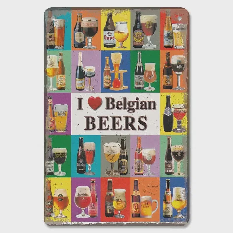 Retro Metal Bier Merk Poster - Decoratie voor Man Cave, Bar & Club