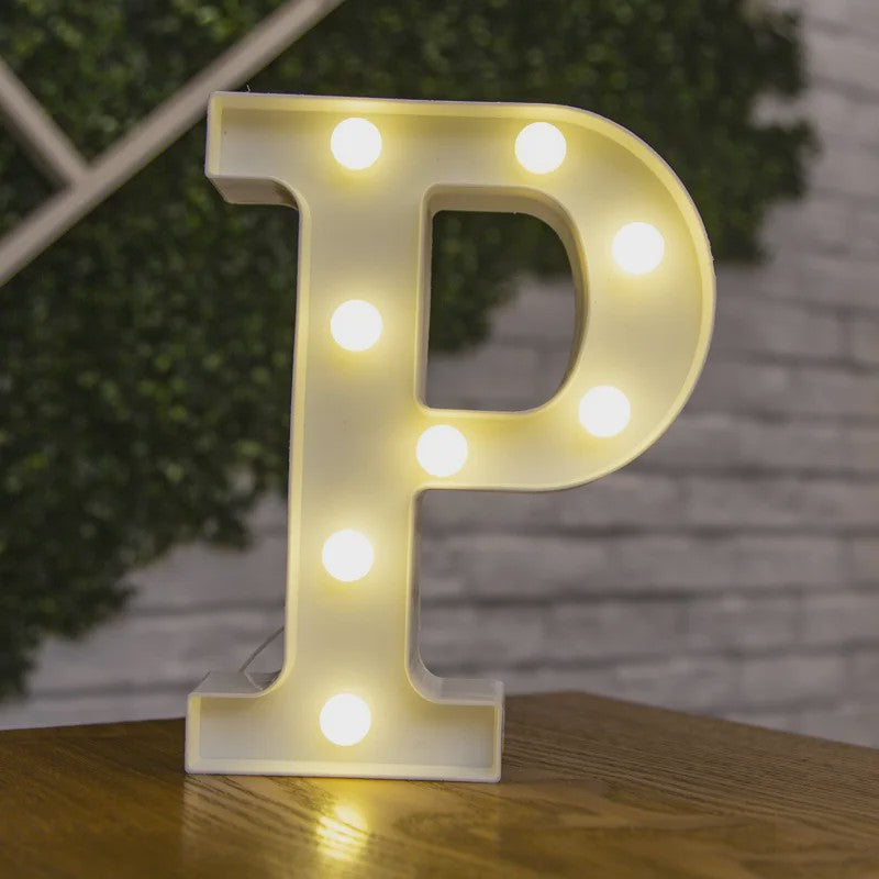 Decoratieve LED Letter & Cijfer Lampen - Creëer Sfeer met Warm Licht