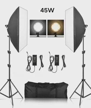 Professionele Softbox Verlichtingskit 50x70cm - Continu Licht voor Studio Fotografie
