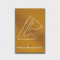Formule 1 Circuit Poster Canvas - F1 Race Track Kunst Print voor Woonkamer Decoratie