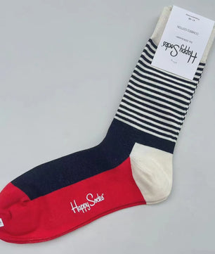 Happy Socks Heren Mid-tube Sokken - Pure Katoen, Klassiek Comfort - Maat 41-46