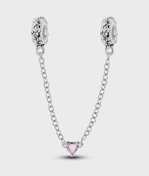 925 Sterling Zilveren Veiligheidsketting Bedel voor Armbanden - Maan, Ster, Vlinder, Hart