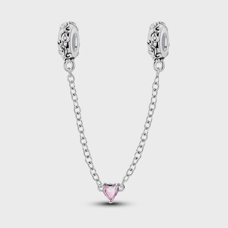 925 Sterling Zilveren Veiligheidsketting Bedel voor Armbanden - Maan, Ster, Vlinder, Hart