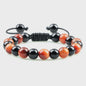 Verstelbare Natuursteen Armband - 8mm Agate & Onyx Kralen voor Mannen en Vrouwen