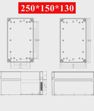 Waterproof Plastic Enclosure Box Electronic Electrical Project Box ABS Outdoor Junction Box Housing IP67 Project Instrument Case