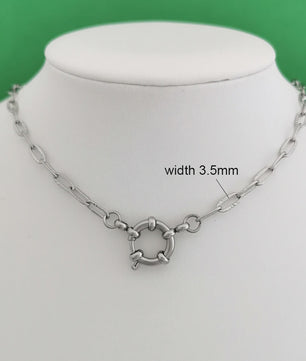 Gouden Roestvrij Stalen Ketting met Sailor Sluiting - Unisex Choker