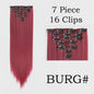 24 Inch Clip-in Haarverlenging - 7 Delig Set met 16 Clips - Synthetisch Recht Haar (Blond & Zwart)