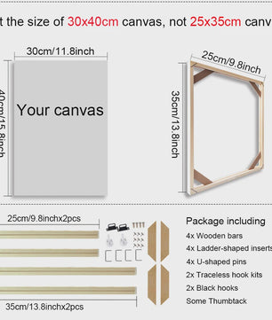 Houten Canvas Frame Sets - Diverse Maten voor Kunst, Foto's & Diamond Painting
