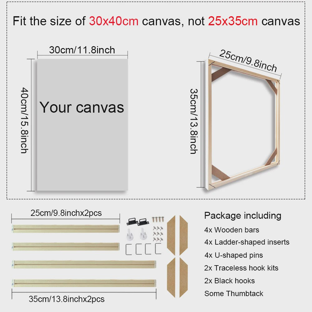 Houten Canvas Frame Sets - Diverse Maten voor Kunst, Foto's & Diamond Painting