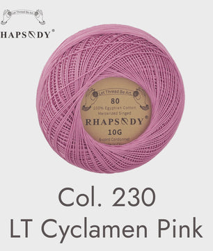 Rhapsody Garen Maat 80 - 100% Egyptisch Katoen voor Haken, Breien & Macramé - 31 Kleuren